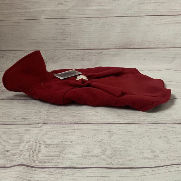 Fab Dog Maroon Red Dog Winter Dress Coat with White Bead Detail Size Medium - Picture 5 of 16